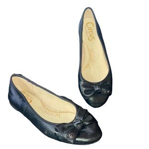 Sam Eldeman Circus Black Leather flat 7 1/2